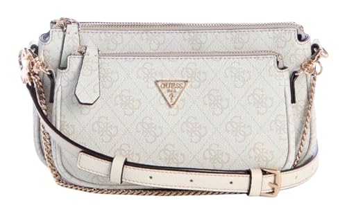 Sac GUESS bandoulière Noelle II sac à épaule double pochette compact écru pour femme