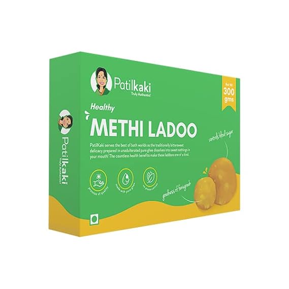 PatilKaki's Handmade Methi Ladoo Dry Fruits Pure Desi Ghee