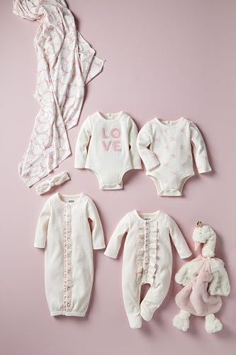 Mud Pie Children's Rosette Polka Dot Gown; 0-3M2