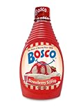Bosco Strawberry Syrup, 22oz | Kosher for Passover | No High Fructose Corn Syrup | Great Breakfast and Dessert Topping