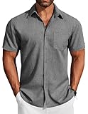 Coupe et Design : Cette chemise d'été pour homme présente une coupe régulière avec un design droit qui met en valeur des lignes nettes et élégantes, alliant confort et style. Les manches à revers sont ornées de boutons assortis, ajoutant une touche de détail, tandis que la poche poitrine offre un aspect pratique sans compromettre la sophistication. Le design global est simple mais raffiné
