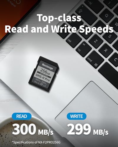 Image of Nextorage Japan 128GB 2Pack SDCard UHS-II Memory Card V90 Canon, Sony, Nikon, Fujifilm, Panasonic Camera 8K 4K High-Speed Continuous Shooting pSLC Max Read 300MB /s Max Write 299MB /s NX-F2PRO128G