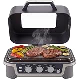 KitchenBrothers 4-in-1 Elektrogrill - BBQ & Smoker - Tischgrill - 2600W