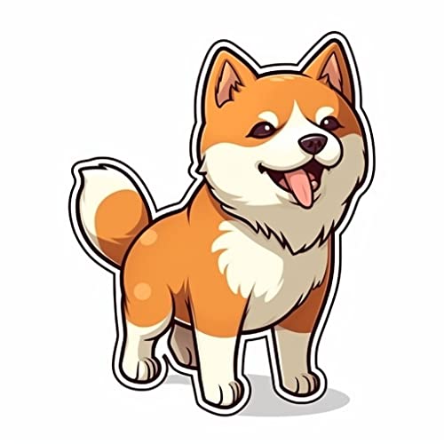 Image of Yoonek Graphics Shiba Inu Dog Vinyl Decal Sticker for Car, Laptop, Tumbler, More. #001608