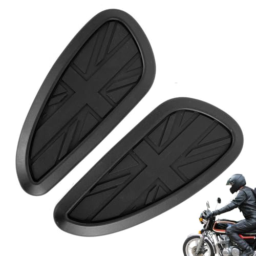 Protection de poignée de genou pour réservoir moto avec panneaux vintage antidérapants