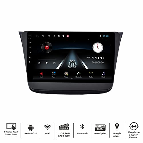 Image of 9 inch Android Car Stereo for Maruti Wagon R (2019-Present) | 2GB+32GB | Full HD Display | WiFi | GPS | Bluetooth | Steering Wheel Control | Frame & HD Reverse Camera | 1 Year Warranty