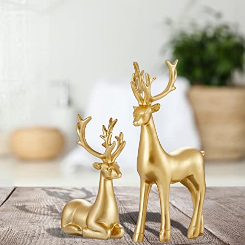 Escultura Decorativa de Ciervo Navideño 2 Pzas miniatura 5