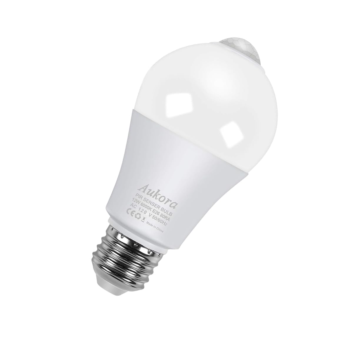Motion Sensor Light Bulbs, Aukora 12W (100-Watt Equivalent) E26 Motion Activated Dusk to Dawn Security Light Bulb Outdoor/Indoor for Front Door Porch