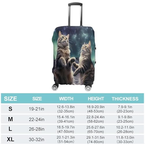 Outer Space Cat Luggage Cover Suitcase Cover Protector Anti-scratch Travel Suitcase Wrap for Unisex S2