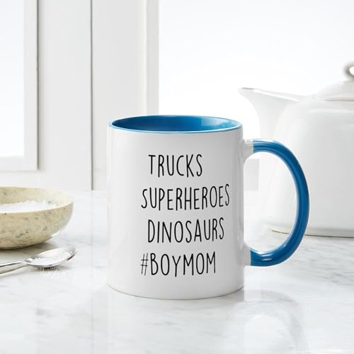 Taza de cerámica blanco y azul 11 oz CafePress miniatura 6