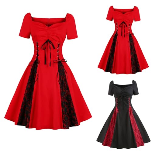 Robe gothique en dentelle avec lacets ajustables pour ajustement parfait - 2