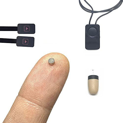 Pinganillos Ocultos Collar Bluetooth con Pulsadores para pies + Auricular Imán + Auricular Supermini