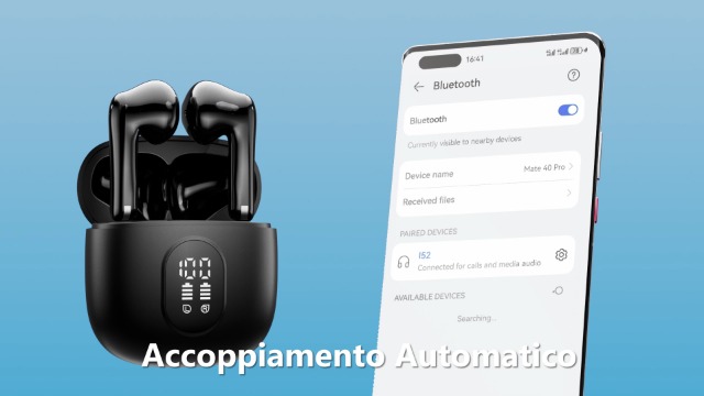 2025 Nuovo auricolare wireless Bluetooth5.3 con ancoraggio