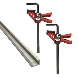 Alutec Metallbau AC76 C-Profil Zwingen Set Silber/Rot