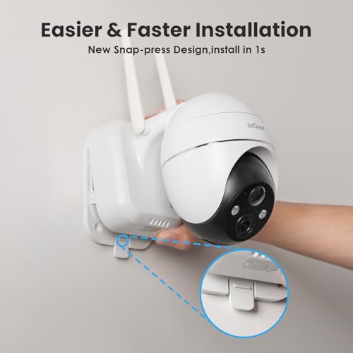 image for ieGeek Security Camera Outdoor, 2K Wireless WiFi 360°PTZ Camera, Sola