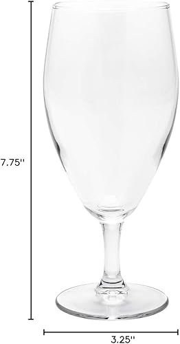 Miniatura 4 de Restaurantware Cascata - Juego de 12 vasos de té helado de 16 onzas de vidrio templado transparente, resistentes a las astillas, vasos de té de