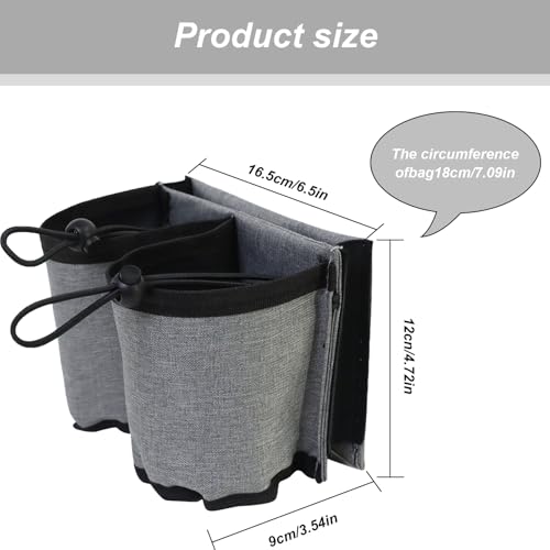 Image of 2 in 1 Luggage Cup Holder for Travel - Hands-Free Drink Holder for Suitcase Holds Two Cups of Coffee & Travelers - Ideal for on-The-go Travelers, Easy-to-Carry Design for All
