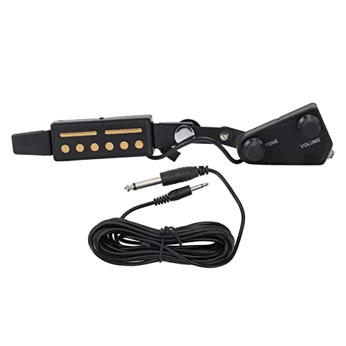 簡単なインストールブラックメタルサウンドホールピックアップは、アコースティックおよびエレクトリックギター用のボリュームトーンコントロールを備えています