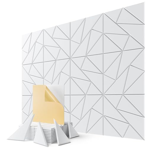 Image of 12 Pack Geometric Sound Proof Foam Panels for Walls 12 inchx12 inchx0.4 inch Fabric
