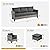 ovios Patio Furniture Set, 5 Pieces Outdoor Wicker Rattan Sofa Couch with Ottomans and Comfy Cushions, All Weather High Back Conversation Set for Backyard Porch Garden, Black