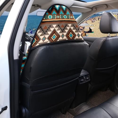 Image of Aztec Car Seat Cover Front Seats Only Universal Fit Most Cars Anti-Slip Back Fabric Waterproof Bucket Towel Seat Covers for Trucks SUV Jeep