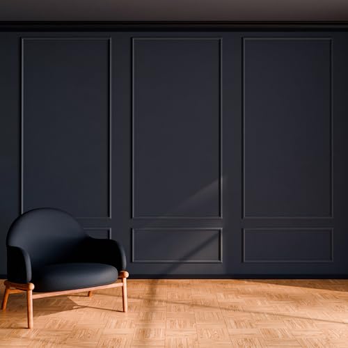 Image of Pangda Peel and Stick Wall Molding Kit, 3D Premade Accent Molding Wainscoting Panel for Interior Wall Moulding Decor, Ready to Assemble Wainscoting Accent Panel(3 Set,48 x 80 in)