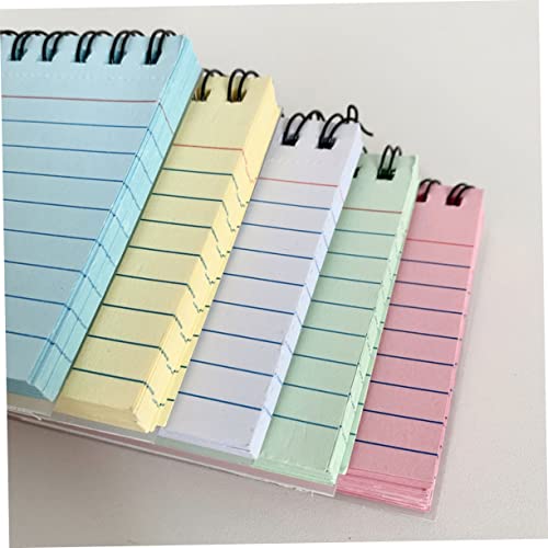 Bloc-notes portable déchirable 5 couleurs avec couverture de protection en plastique souple - 5
