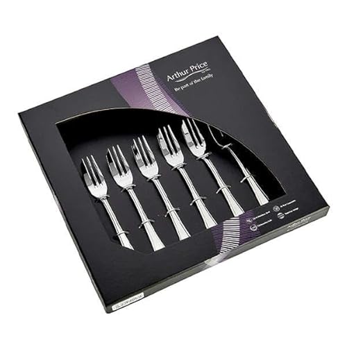 Arthur Price Classic Grecian Set of 6 Pastry Forks