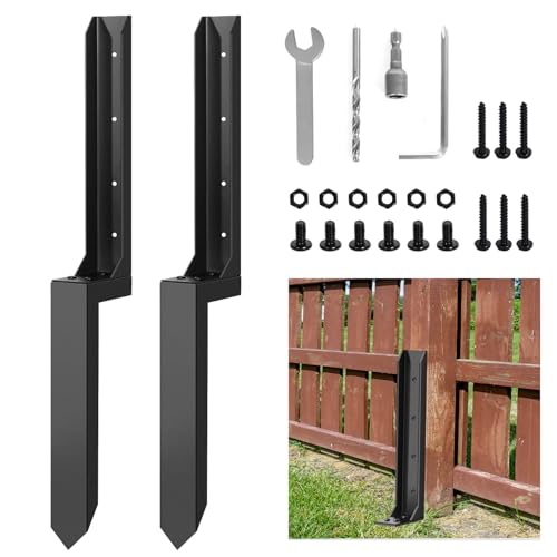2 Pcs Fence Post Repair Kit – Heavy Duty Metal