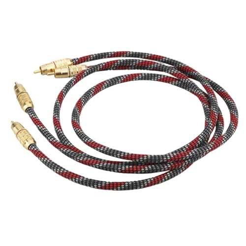 OFC Copper Analogue Audio Cable Phono RCAA Interconnect Fully Shielding 2RCA-2RCA Signal Cable for Hi-Fi Audio(0.5m)