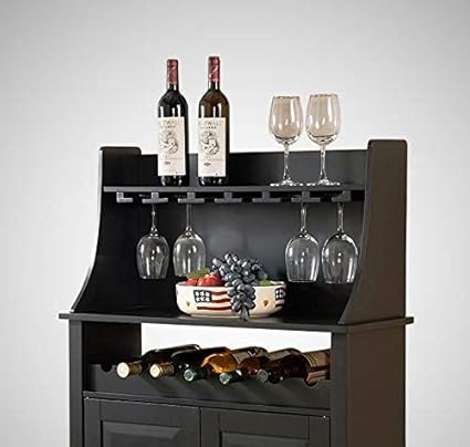 Mango Wood Miller Wine Storage Stylish Bar Cabinet for Living Room | Brown Finish