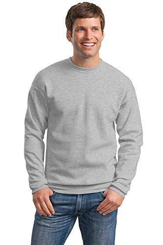 Hanes Mens Comfortblend EcoSmart Crewneck Sweatshirt, M, Light Steel