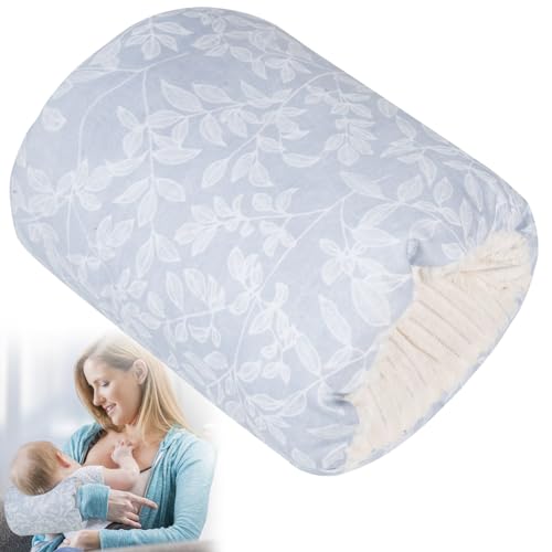 Image of TEUOPIOE 1Pc Baby Nursing Arm Breastfeeding Pillow Soft Cotton Bottle Feeding Pillows for Newborn (Grey Leaflet)