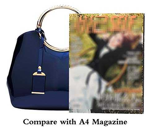 Bolso elegante de mujer de cuero sintético burdeos miniatura 6