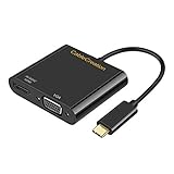 ►【HDMI-Auflösung bis zu 4K@60Hz】 Der HDMI-Anschluss dieses USB-C-auf-HDMI-VGA-Adapters unterstützt Auflösungen bis zu 4K x 2K@60Hz. Genießen Sie UHD-HDMI-Auflösung mit USB-C-auf-HDMI-Adapter. Der USB-C-auf-VGA-Adapter unterstützt VGA-Auflösung bis zu 1920 x 1200@60Hz (1080P@60Hz). Die Bandbreite von 9 Gbit/s ermöglicht das Streamen von Online-Spielen oder HD-Filmen auf den Fernseher. Haben Sie ein persönliches Kino.