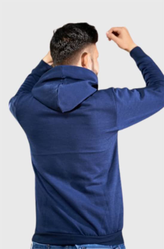 Image of Don't Quit Print Hooded Neck Kangaroo Pocket Winter Wear Sweatshirt for Mens & Boys