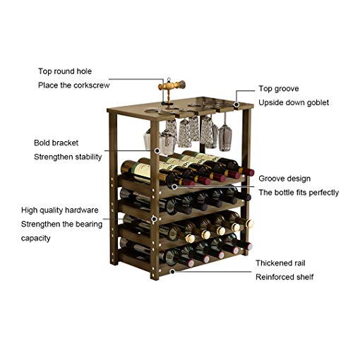 Soporte para botellas de vino Ruby Lil de bambú pequeño miniatura 7