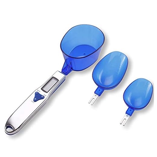 Meichoon Kitchen Scale Digital Food Scale with 3 Measuring Spoons Weighing and Dry Liquid Ingredient Milk Tea Flour Spices Medicine 1.1lb/500g (0.1g) Portable LCD Display Milligram Scale