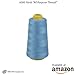 IZO.SEWING - 6000 Yards Light Blue Serger Cone Thread All Purpose Sewing Thread Polyester Spools Overlock