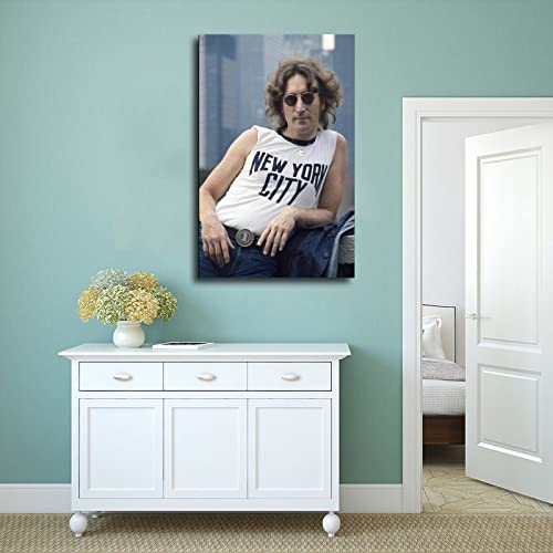Poster John Lennon (1) sur toile pour décoration de chambre à coucher, paysage sportif, bureau, chambre, cadeau, 40 x 60 cm - Les Beatles, Paul McCartney, John Lennon, RIngo Starr, George Harrison Poster John Lennon (1) sur toile pour décoration de chambre à coucher, paysage sportif, bureau, chambre, cadeau, 40 x 60 cm – Image 5