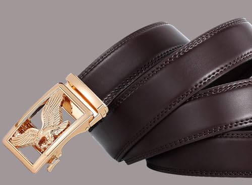 Image of WildHorn Men's Genuine Leather Belt for Men| Premium Auto-Lock Buckle | Adjustable up to 48 inch | Formal & Casual Wear | Micro-Adjust Fit | Stylish Gift Box Included