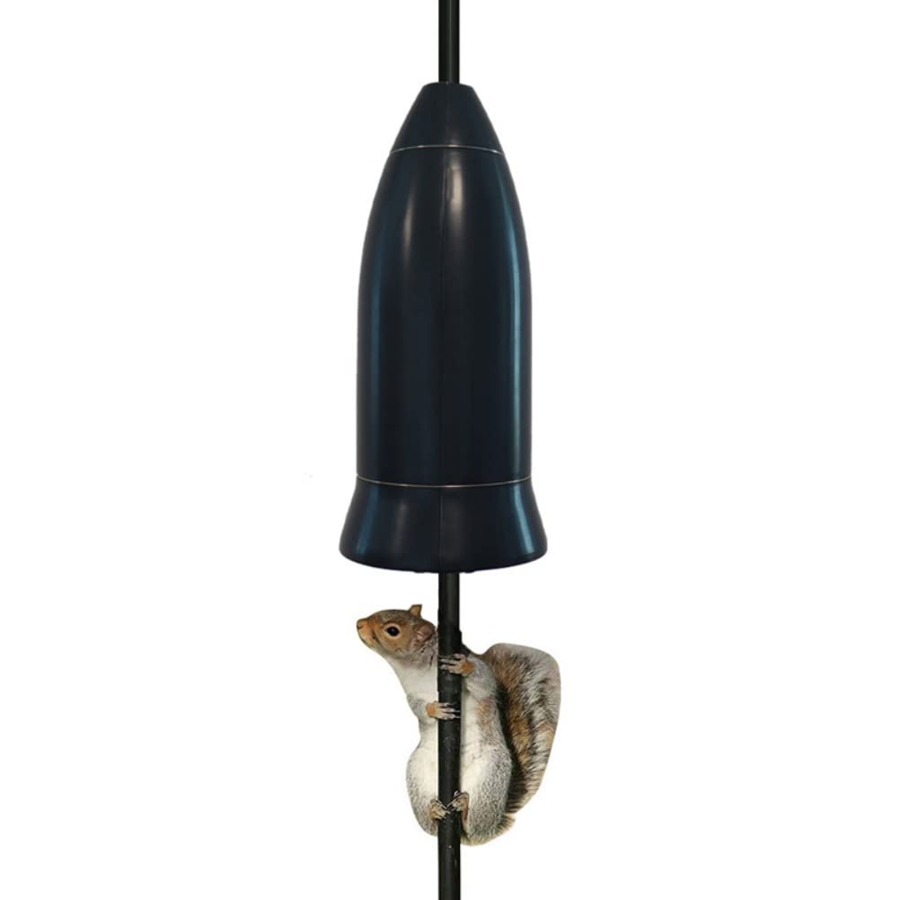 Déflecteur d'écureuil pour mangeoires suspendues et poteau 18x18x40.5cm noir