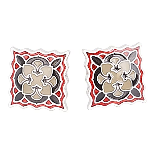 FLYAMAPIRIT Gemelos para hombre, elegantes, esmaltados, con caja de regalo, accesorios de joyería para regalo, Acero inoxidable Cover