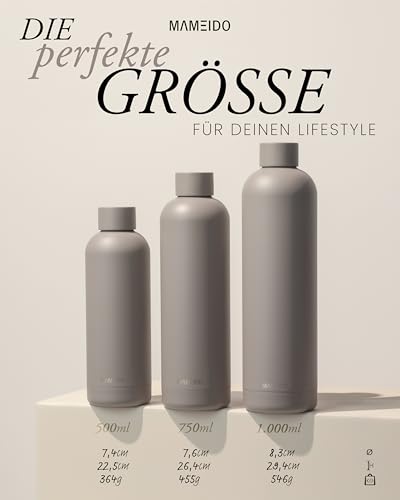 MAMEIDO Thermosflasche 1 l (Taupe Grey Gold) – Ansicht 4
