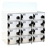 Kensbro 12 Slots Handy-Schließfach Box mit Türschlössern und Schlüsseln, Acryl Handy-Aufbewahrungsbox, Handy-Aufbewahrungsspind für Büro Schule Klassenzimmer