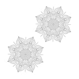 Kisangel 2個 民族風マンダラ壁シール 耐久素材 窓 ドア対応 接着剤不要の室内用ウォールデカール リビング バー パーティー向け装飾