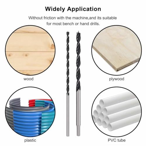 Set de brocas extra largas 300 mm para madera miniatura 5