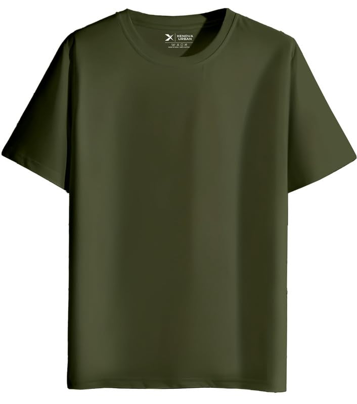 Image of XENOVAURBAN Unisex Regular Cotton Solid Color Tshirt