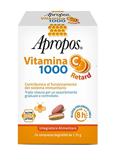Apropos Vitamina C 1000 Retard Integratore A Rilascio Prolungato, 24 Compresse