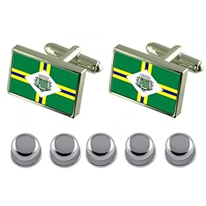 Select Gifts Hemdjurk Studs Paulinia City Sao Paulo State Vlag Manchetknopen